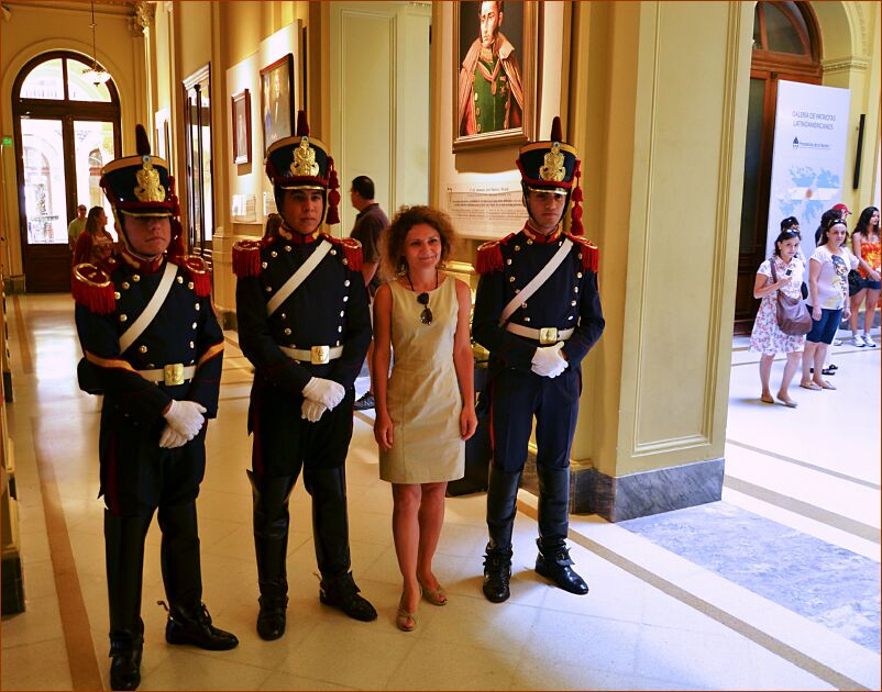 Pink House lobby guards